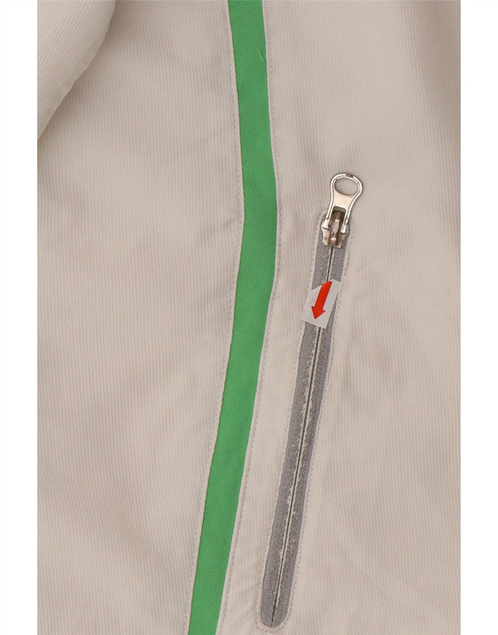 ASICS Mens Tracksuit Top Jacket Medium White Colourblock Polyester