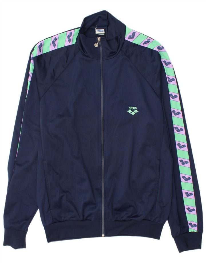 Мужской спортивный костюм Arena с графическим рисунком, верхняя куртка, большая темно-синяя цветная блокировка