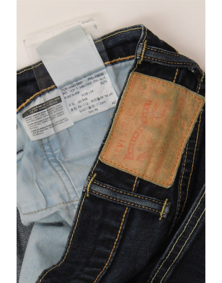 Мужские прямые джинсы Levi's 522 W38 L34 темно-синие, хлопок