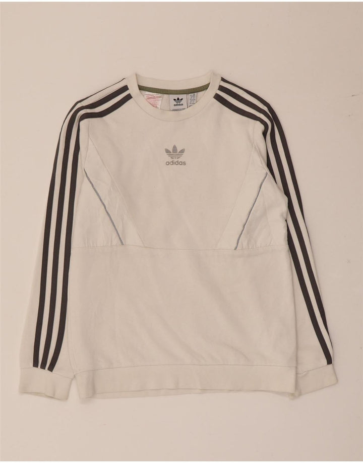 Свитшот Adidas для мальчиков 11-12 лет, белый хлопок