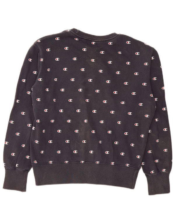 Женский свободный свитер с рисунком Champion UK 10, маленький черный