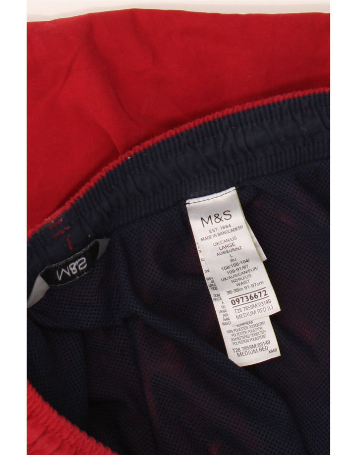 Мужские шорты для плавания Marks & Spencer, большие красные из полиэстера