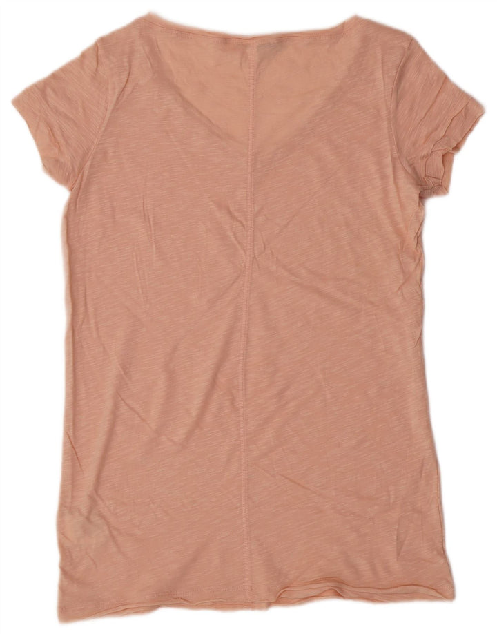 SISLEY Womens T-Shirt Top UK 12 Medium Beige Cotton