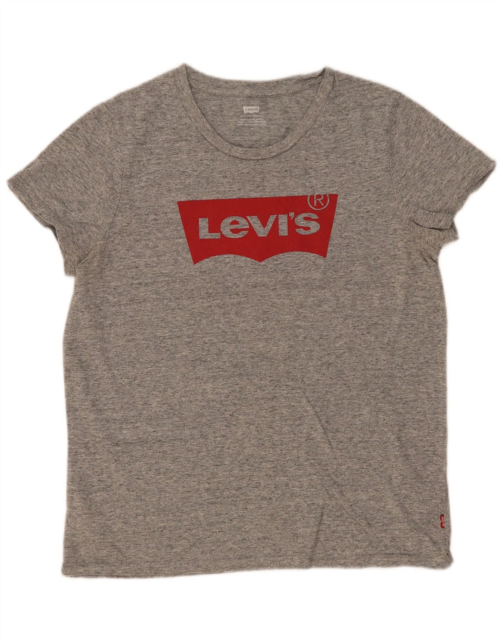 Женская футболка с рисунком Levi's Top UK 12, средний серый
