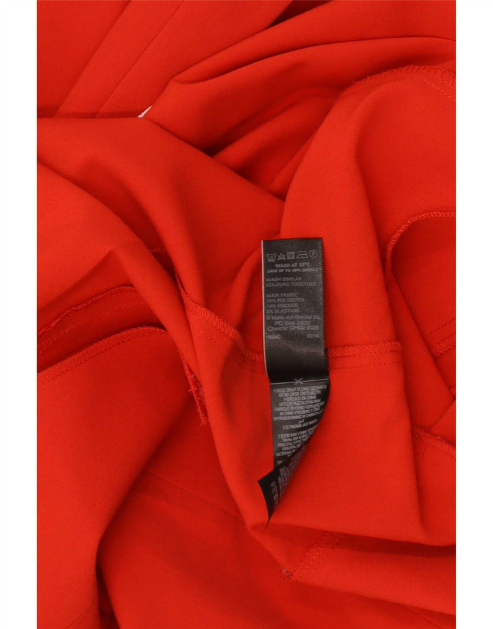 Женский открытый пиджак Marks & Spencer UK 20 2XL красный полиэстер