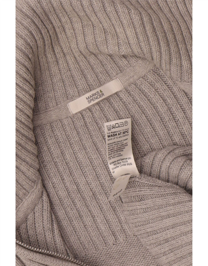 Женский кардиган Marks & Spencer UK 14, большой серый хлопок