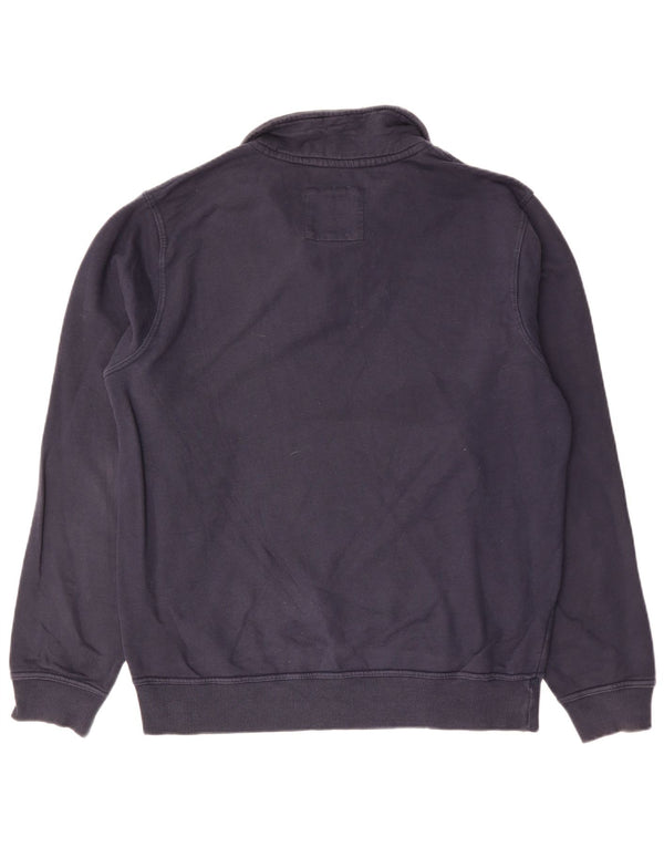 ОДЕЖДА ЭКИПАЖА Мужская толстовка с воротником на молнии, джемпер большого размера, темно-синий, хлопок