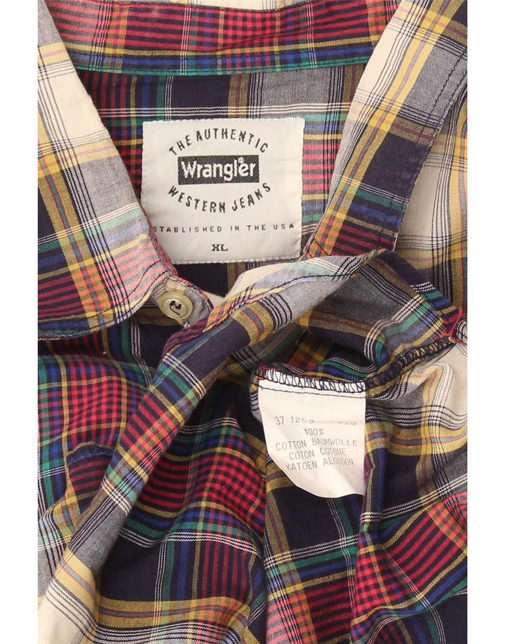 Фланелевая рубашка Wrangler для мальчиков 15–16 лет, размер XL, хлопок в разноцветную клетку