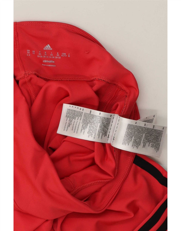 Женские леггинсы-капри Adidas UK 4/6 XS, розовый полиэстер