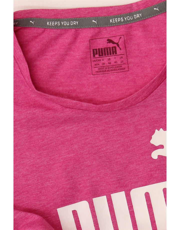 Женская футболка с рисунком Puma Top UK 12, средний розовый