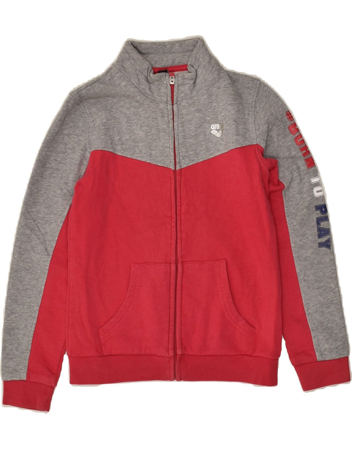 ARENA Girls Graphic Tracksuit Top Jacket 11-12 Years Grey Colourblock | Vintage Arena | Thrift | Second-Hand Arena | Used Clothing | Messina Hembry 