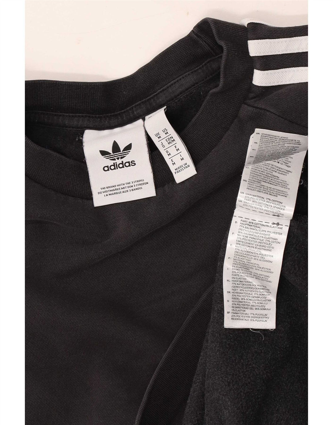 Мужской свитер Adidas Джемпер среднего размера, черный хлопок