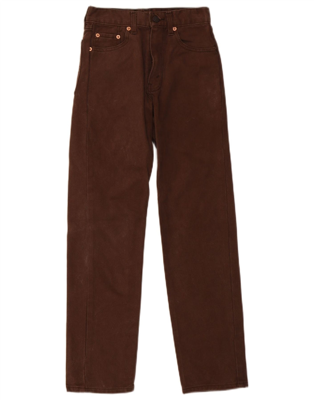 LEVI'S Boys Straight Jeans 8-9 Years W22 L27 Brown Cotton