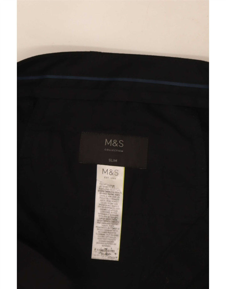 Мужские брюки узкого кроя Marks & Spencer W34 L32 черные