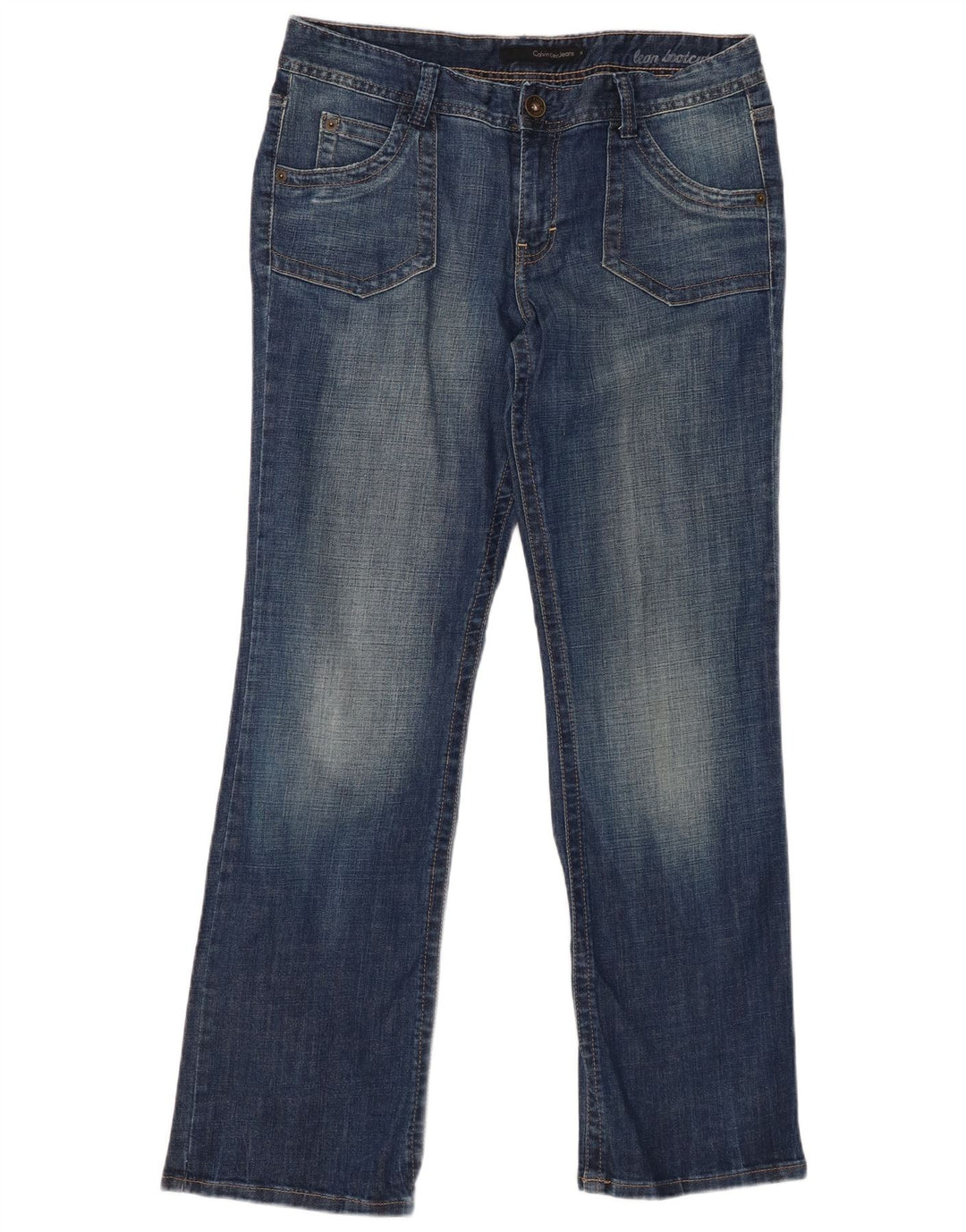 Женские джинсы Bootcut CALVIN KLEIN США 14 XL W34 L31 Синие хлопковые