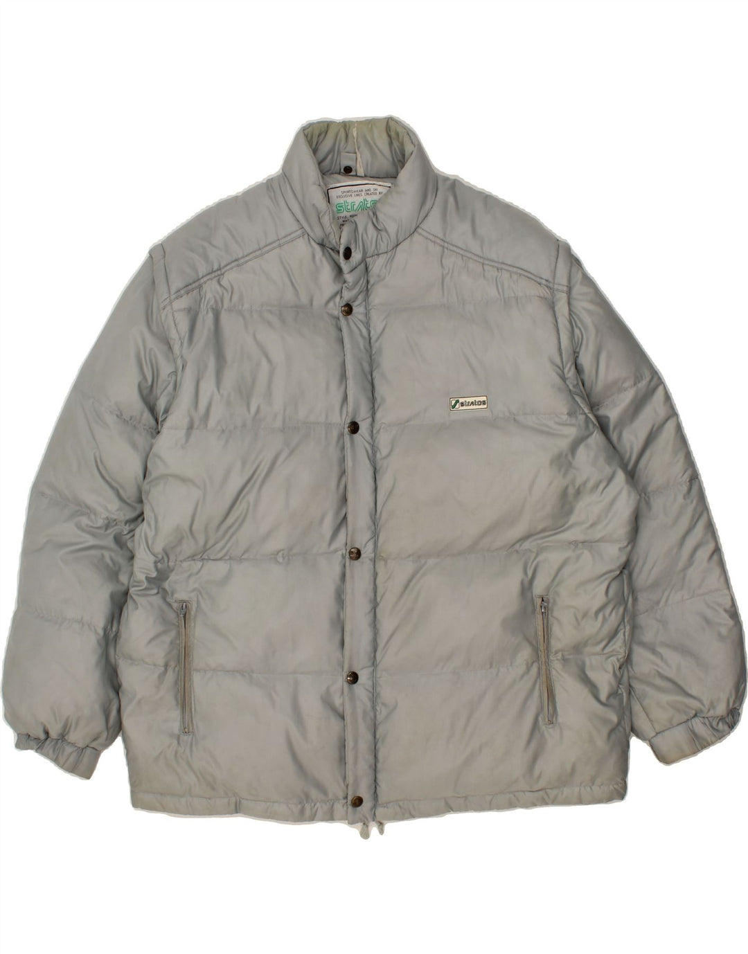STRATOS Mens Padded Jacket UK 42 XL Grey Vintage Stratos and Second-Hand Stratos from Messina Hembry 