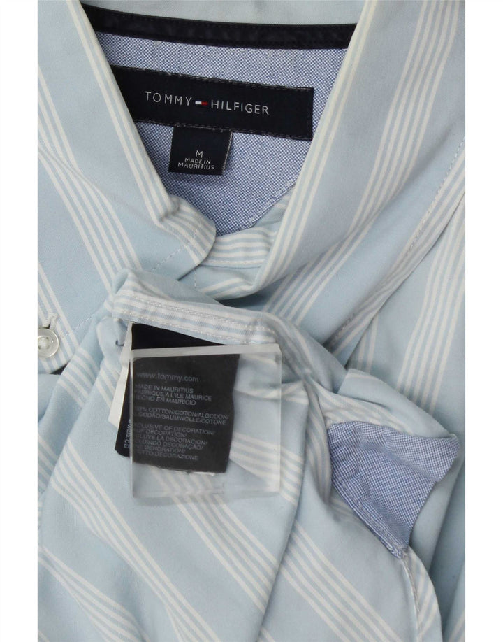 Мужская рубашка Tommy Hilfiger из хлопка в синюю полоску среднего размера