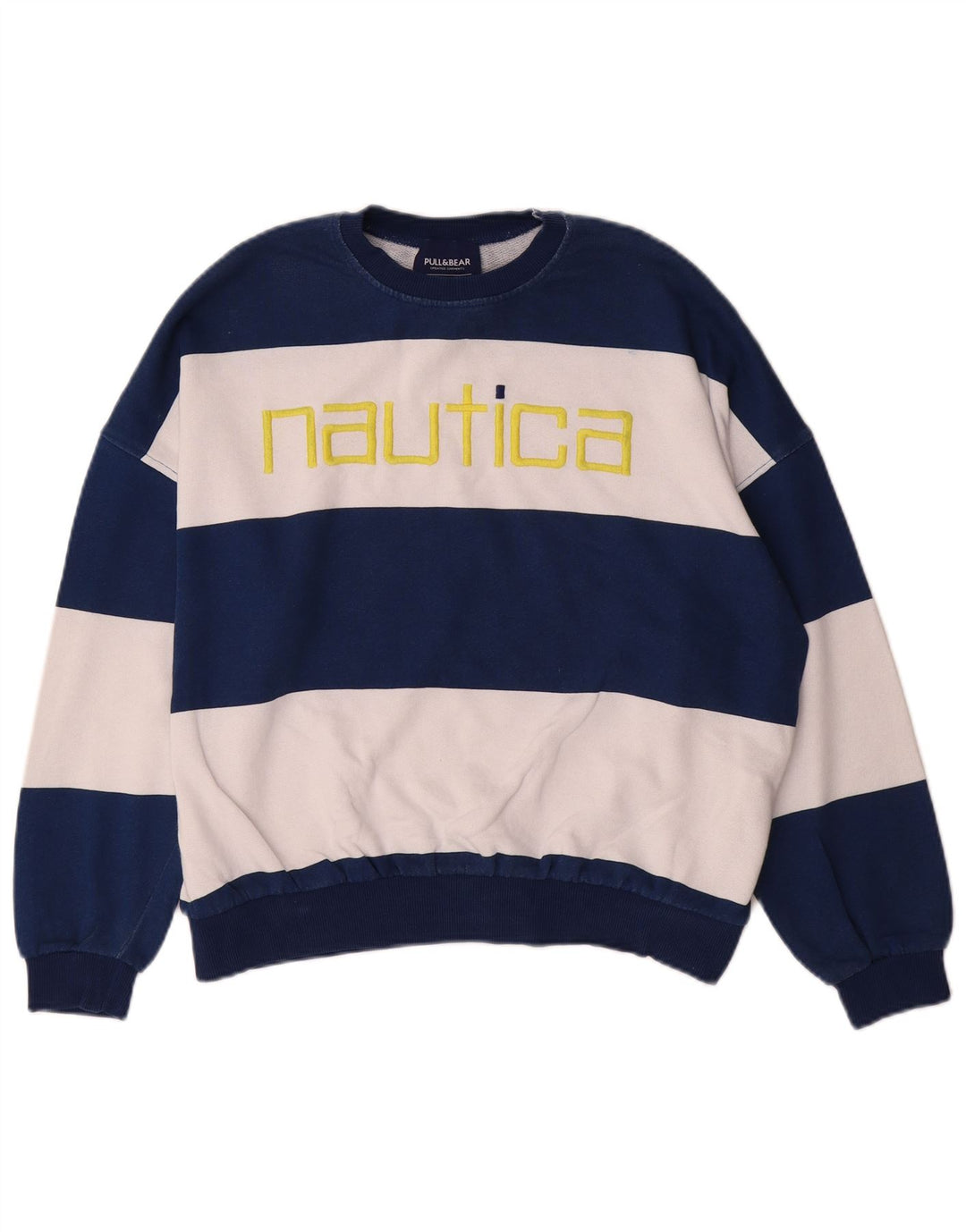 Женский джемпер оверсайз NAUTICA UK 10, маленький, темно-синий, в полоску