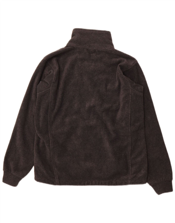 COLUMBIA Womens Oversized Fleece Jacket UK 10 Small Grey Polyester