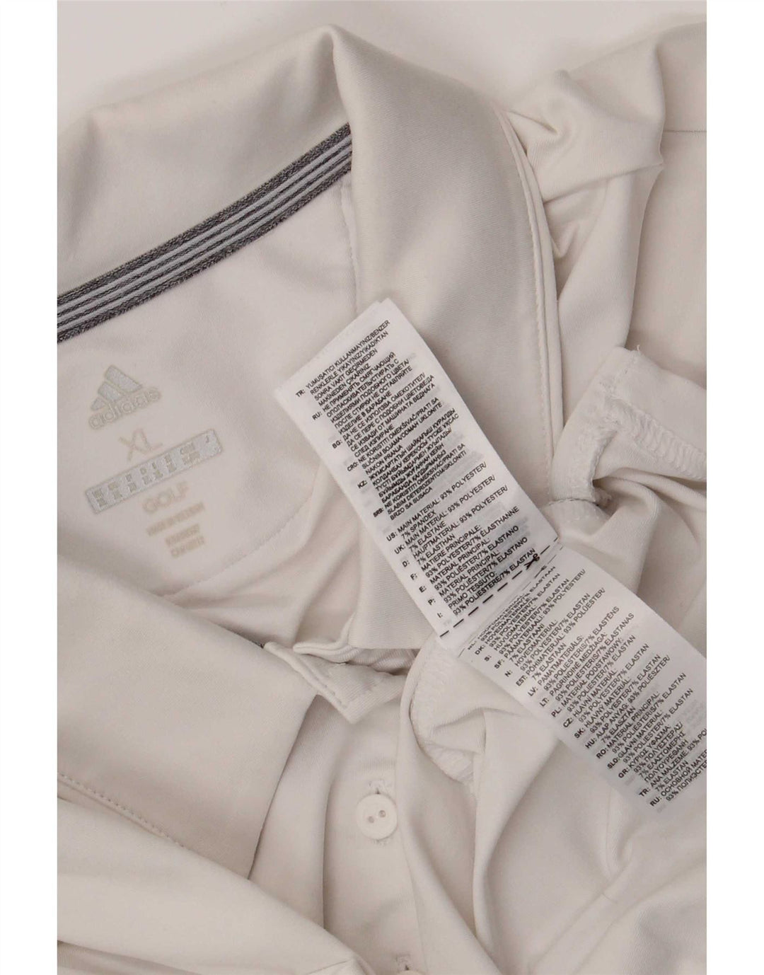 Женская рубашка поло Adidas UK 18 XL, белый полиэстер