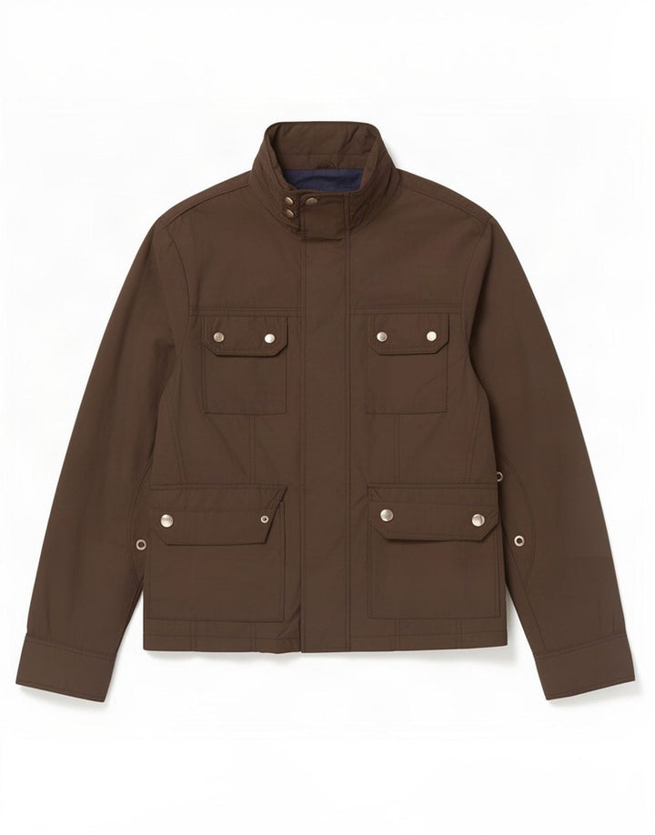 Мужская куртка Zara UK 40, большая, коричневая, полиэстер