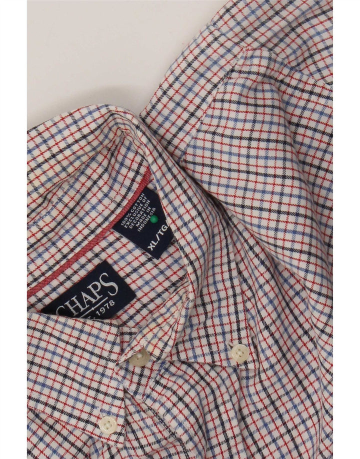 Мужская фланелевая рубашка Chaps XL, хлопковая красная клетка