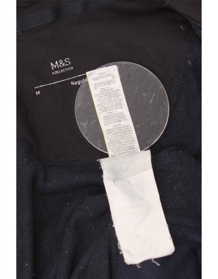 Мужская флисовая куртка стандартного кроя Marks & Spencer UK 38, средний темно-синий