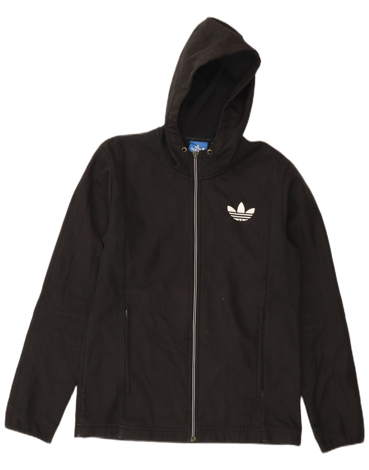 Мужской свитер с капюшоном на молнии Adidas XS, черный полиэстер