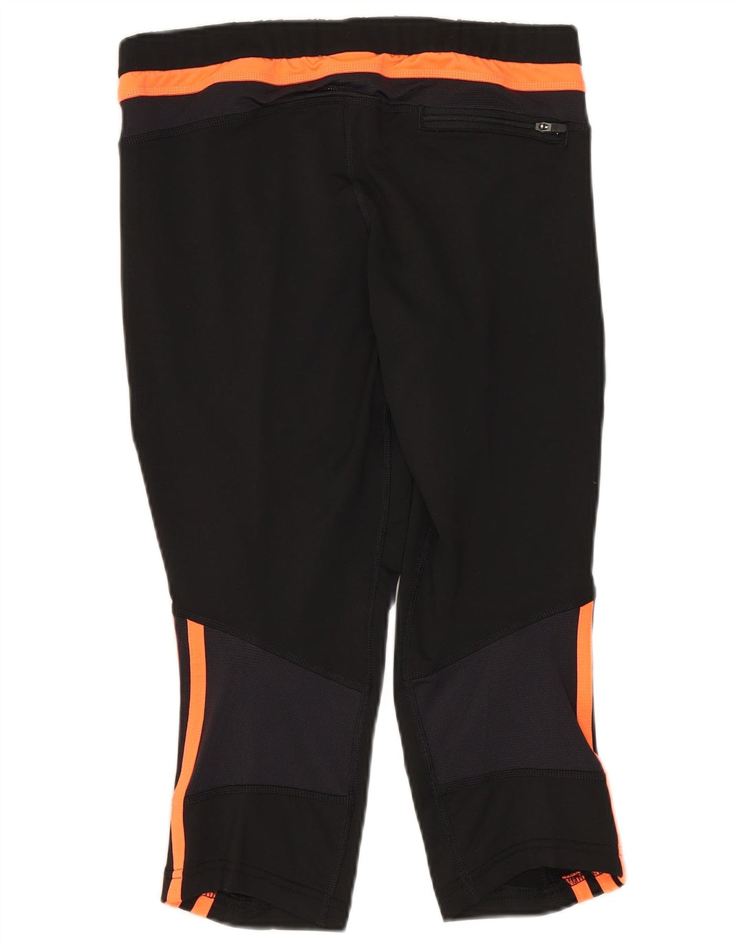 Женские леггинсы-капри Adidas UK 14, средний черный, полиэстер с цветными блоками