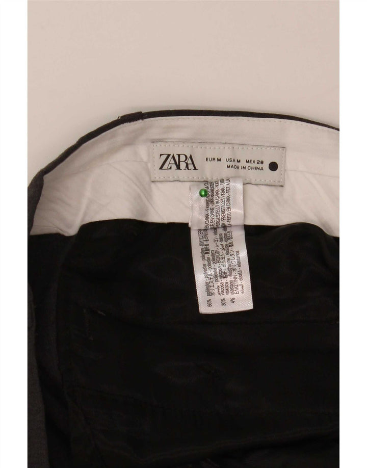 Мужские прямые повседневные брюки Zara Medium W32 L29, серые, полиэстер