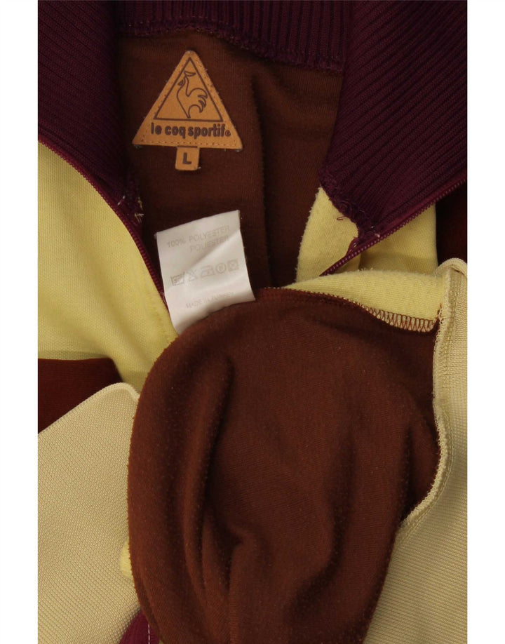 Мужская спортивная куртка Le Coq Sportif, большая желтая полиэстер с цветными блоками