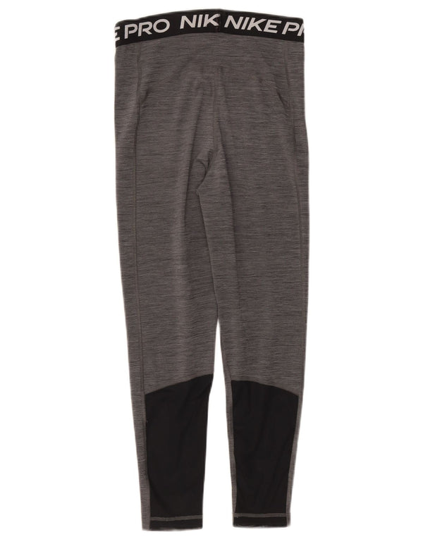 Женские леггинсы с рисунком Nike Dri Fit UK 10, маленький серый полиэстер с крапинками