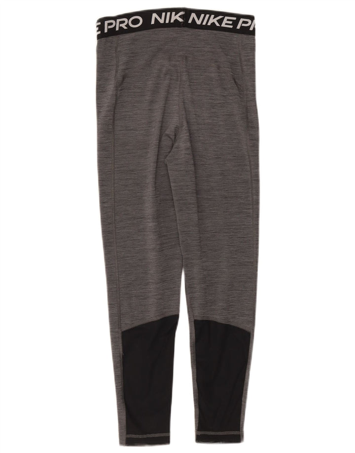 Женские леггинсы с рисунком Nike Dri Fit UK 10, маленький серый полиэстер с крапинками