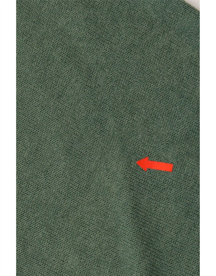 Мужской джемпер с v-образным вырезом Lacoste, размер 3, маленький зеленый хлопок