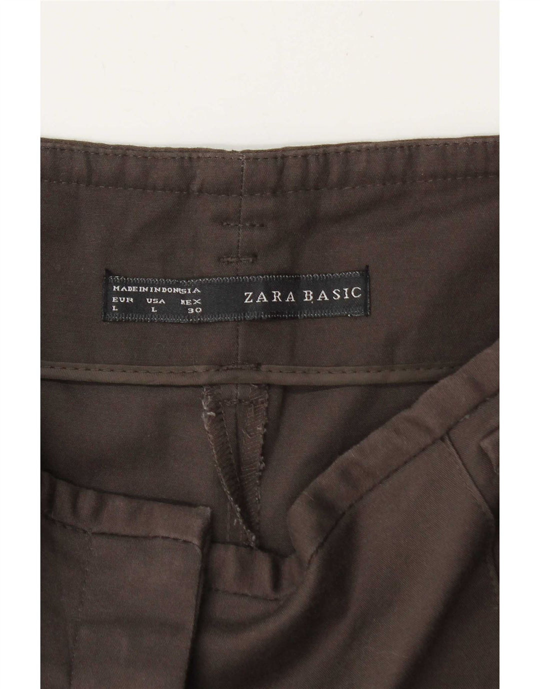 Женские брюки чинос Zara, большие W34 L27, коричневые
