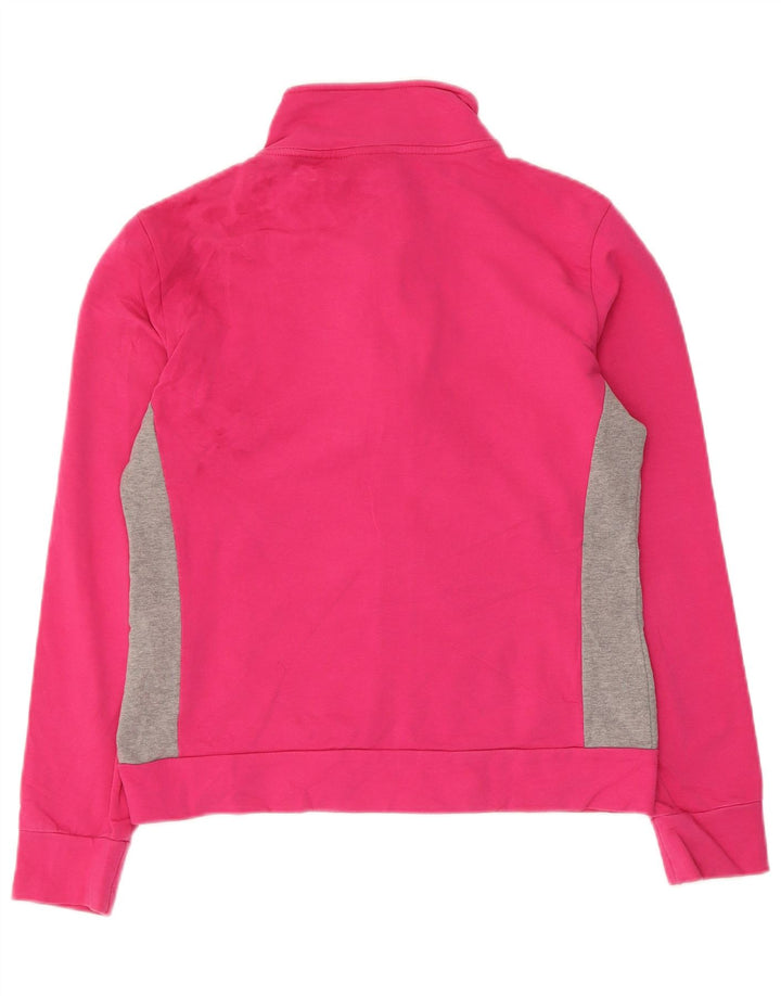 ELLESSE Женский спортивный костюм Верхняя куртка UK 12 Средне-розовый хлопок с цветными блоками