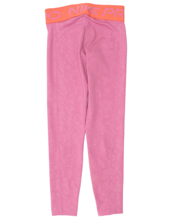 Леггинсы с рисунком Nike Dri Fit для девочек 5–6 лет XS, розовый камуфляжный полиэстер