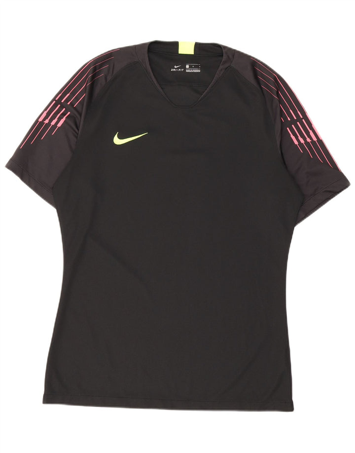 Мужская футболка Nike Dri Fit из полиэстера с большой черной полоской