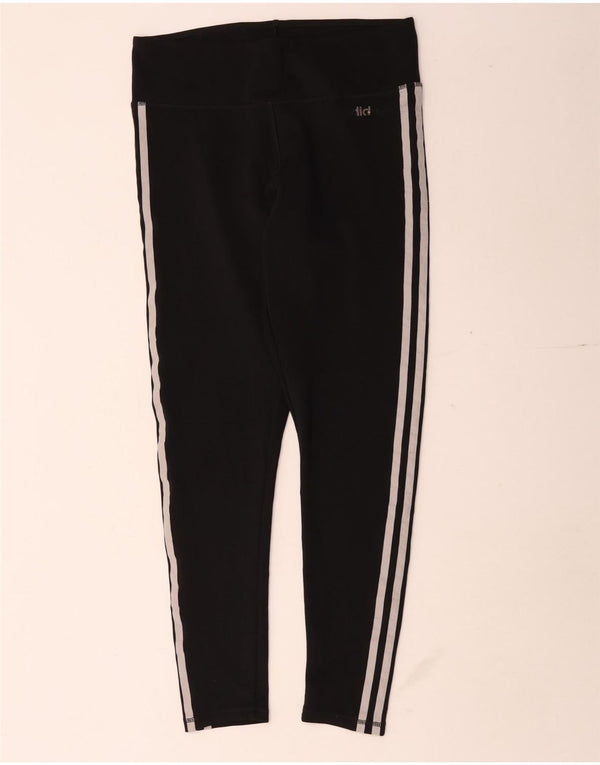 Женские леггинсы-капри Adidas Climalite UK 12/14, средние, черные