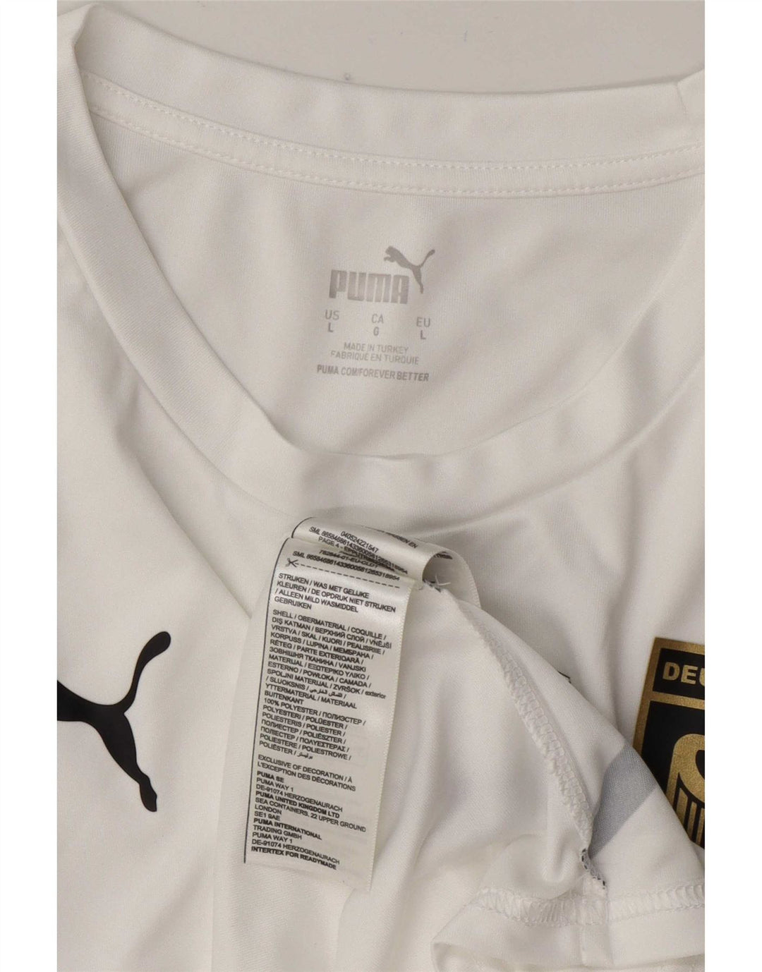 Мужская футболка с рисунком Puma Deutshland, большой белый полиэстер