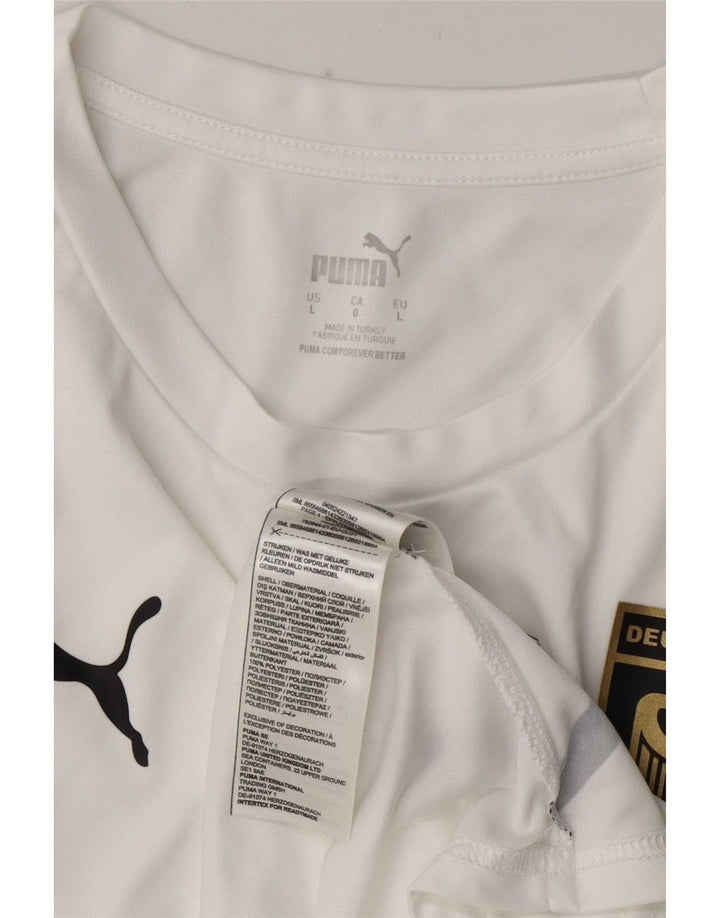Мужская футболка с рисунком Puma Deutshland, большой белый полиэстер
