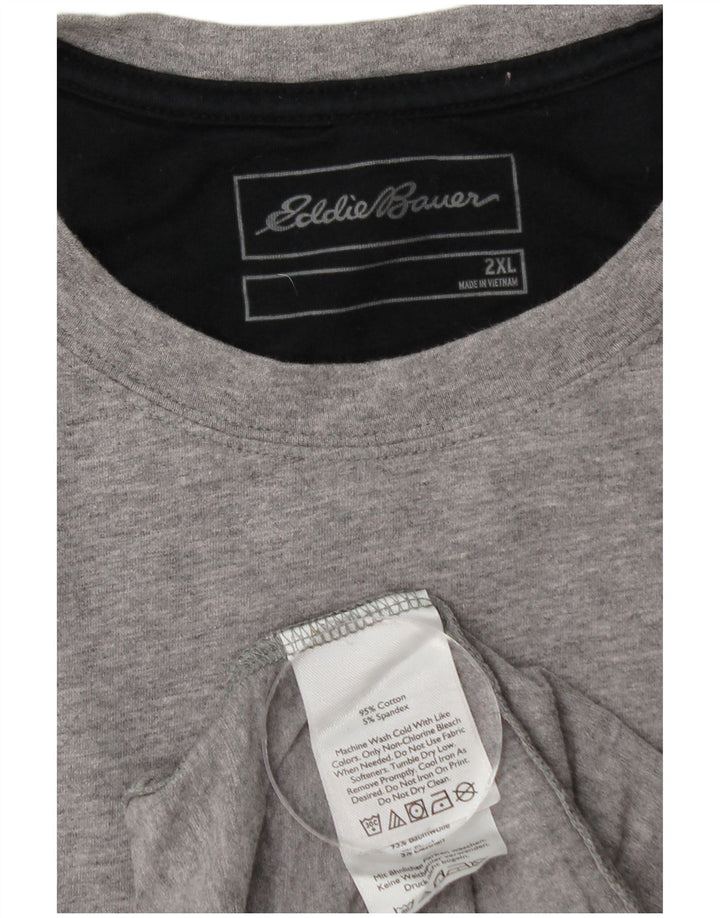 Мужская футболка EDDIE BAUER 2XL, серый хлопок