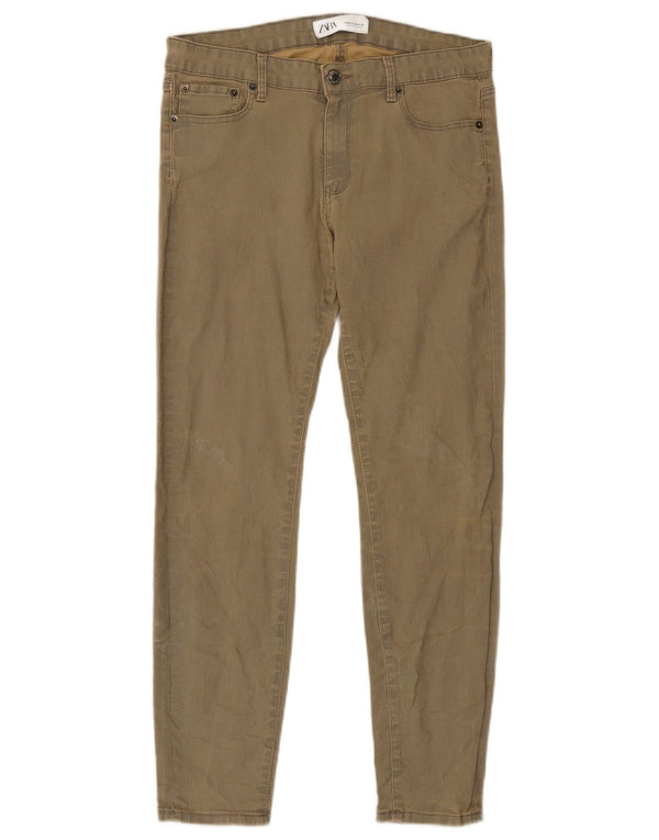 Женские узкие повседневные брюки Zara EU 40 Medium W30 L27 Хаки