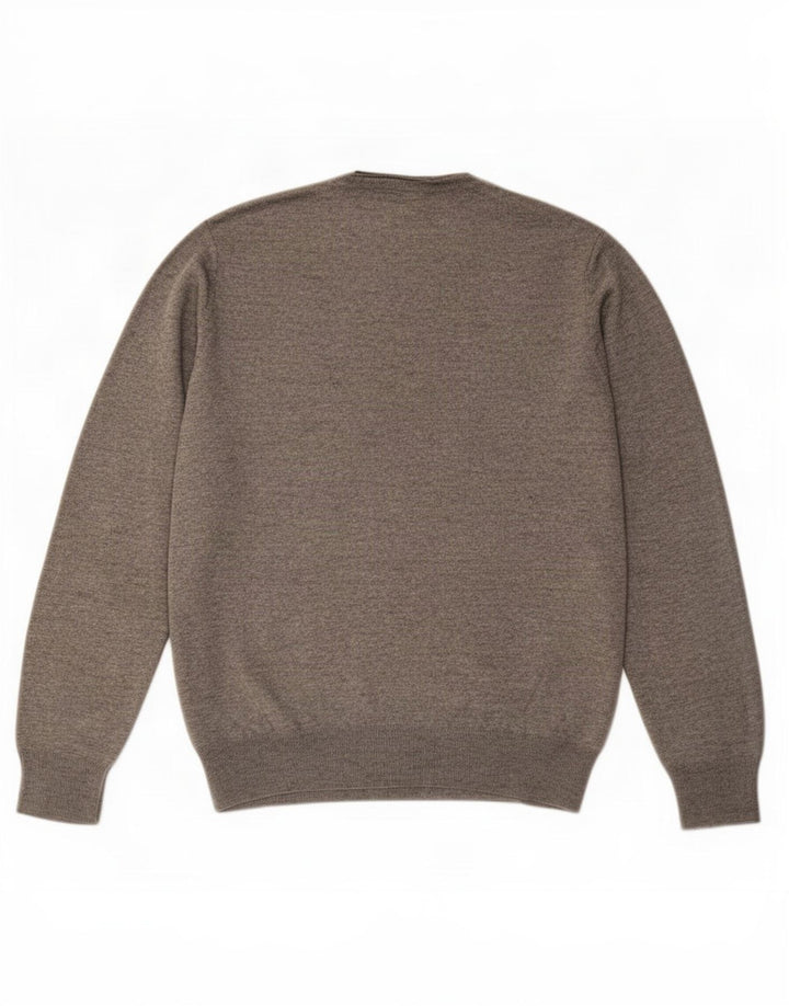 Мужской джемпер с круглым вырезом Fred Perry, средний серый в крапинку