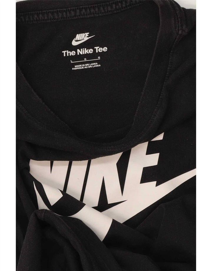 Мужская футболка с рисунком Nike, большая черная