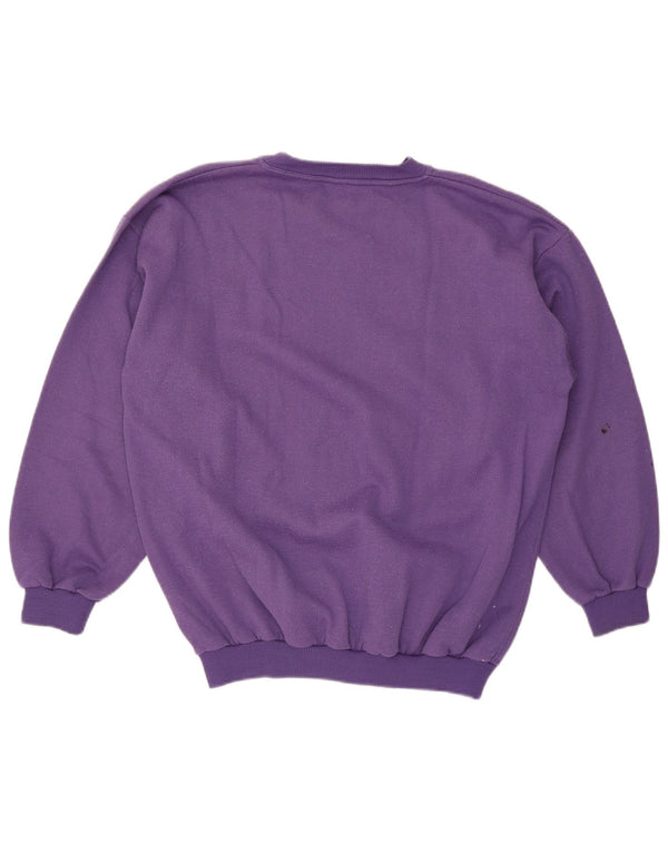 Винтажный женский свитер с рисунком UK 18 XL Фиолетовый