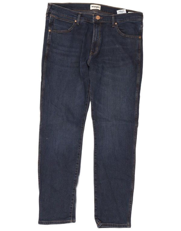 Мужские зауженные джинсы Wrangler Larston W36 L32, синий хлопок