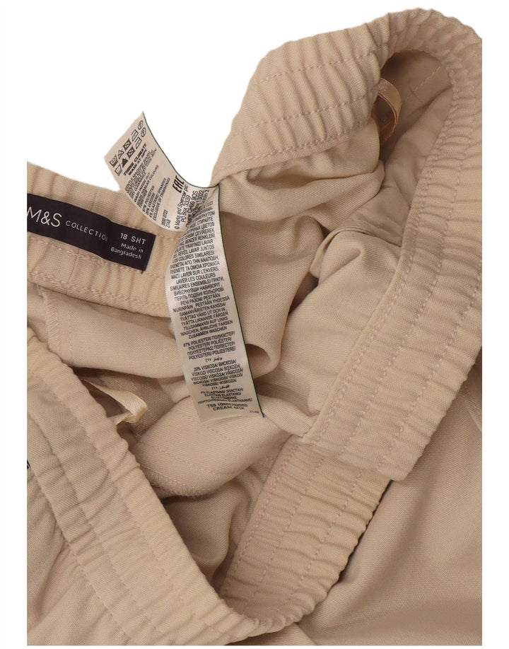 Женские укороченные спортивные брюки Marks & Spencer UK 18 XL из белого полиэстера