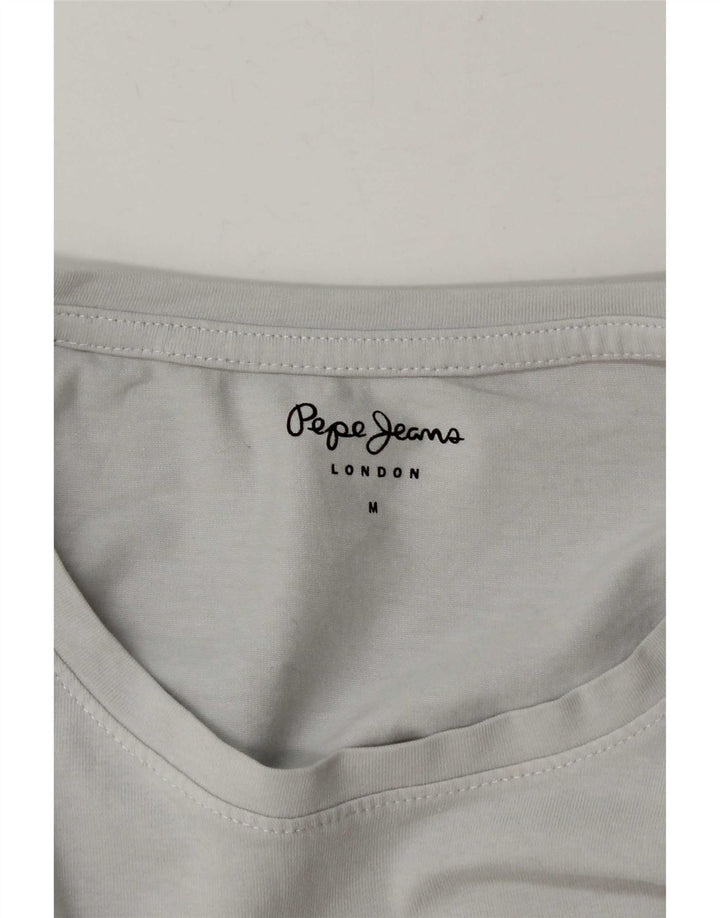 PEPE Jeans Женский топ с рисунком с длинным рукавом UK 14 Средний серый