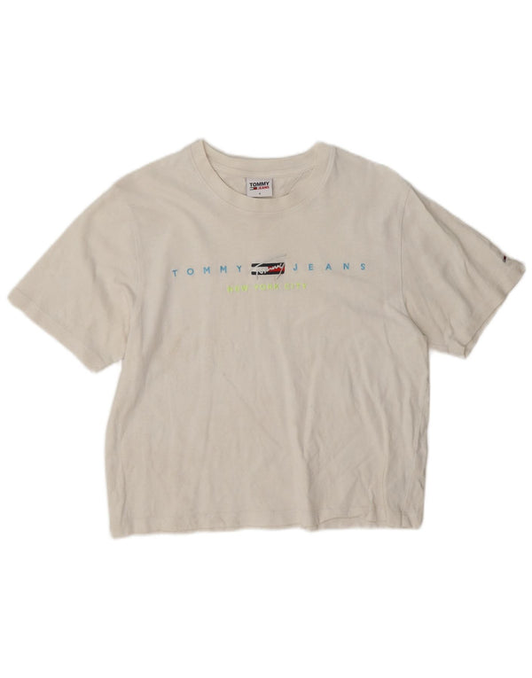 Женская футболка с рисунком Tommy Hilfiger New York City Top UK 10, маленькая белая